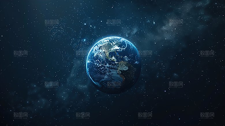 宇宙中的地球背景