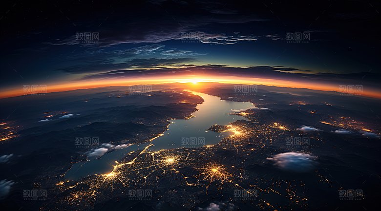 宇宙中的地球背景
