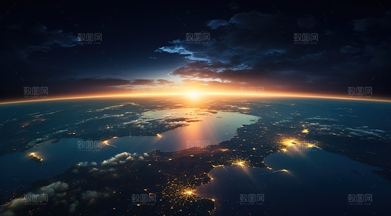宇宙中的地球背景