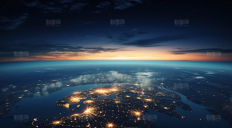 宇宙中的地球背景