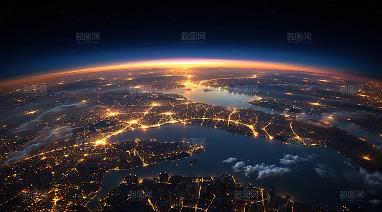 宇宙中的地球背景