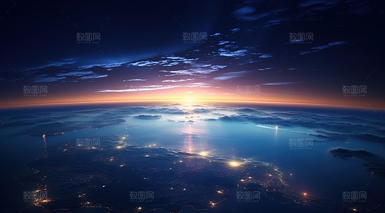 宇宙中的地球背景