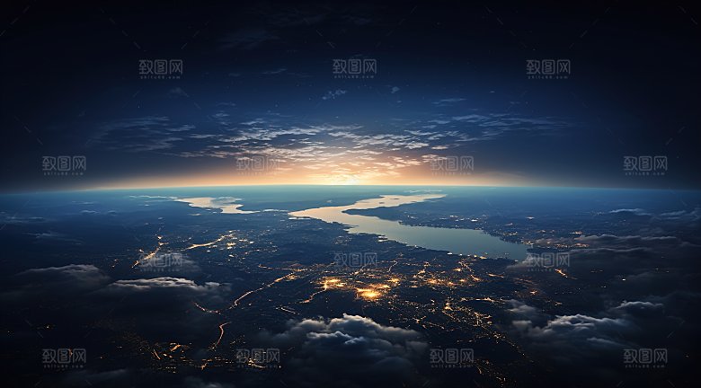 宇宙中的地球背景