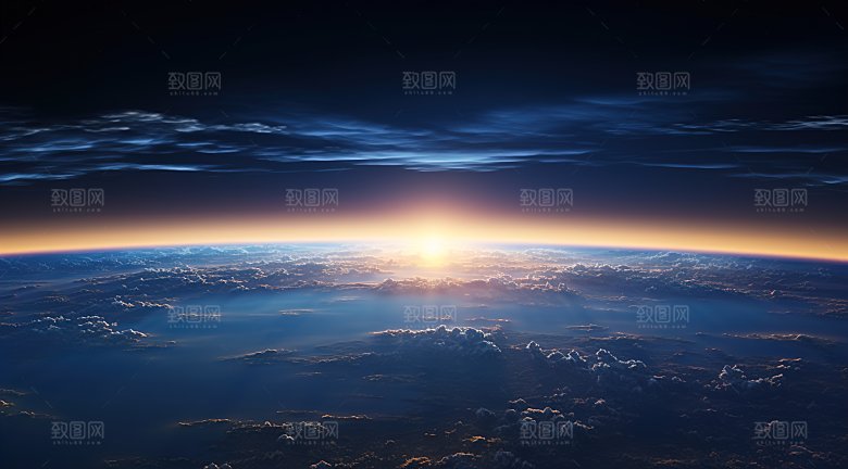 宇宙中的地球背景