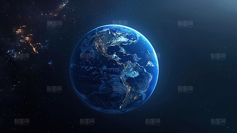 宇宙中的地球背景