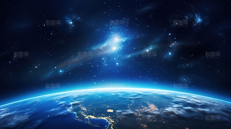 宇宙中的地球背景