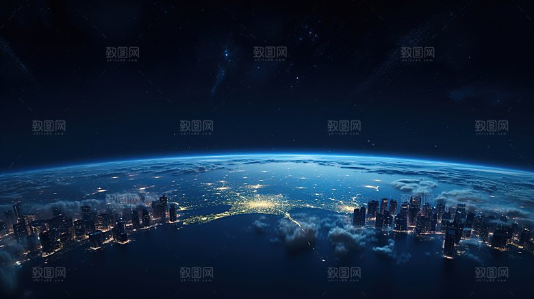 宇宙中的地球背景