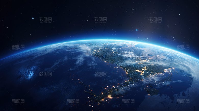 宇宙中的地球背景