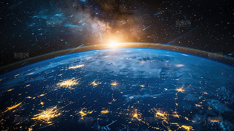 宇宙中的地球背景