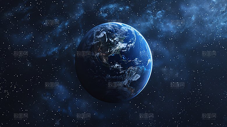宇宙中的地球背景
