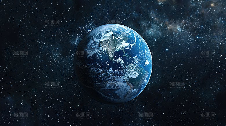 宇宙中的地球背景