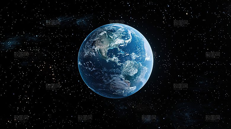 宇宙中的地球背景