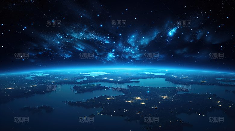 宇宙中的地球背景