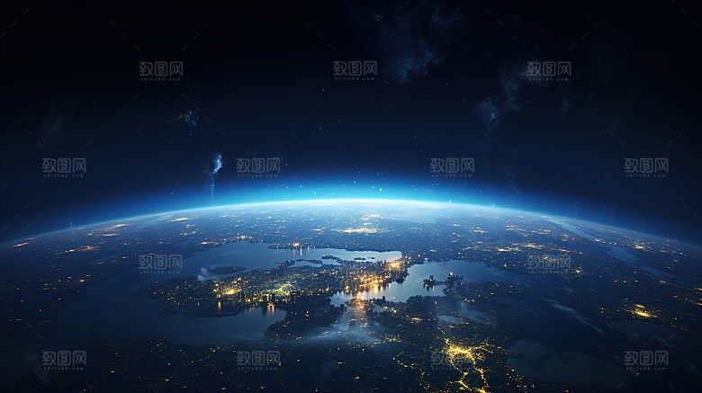 宇宙中的地球背景