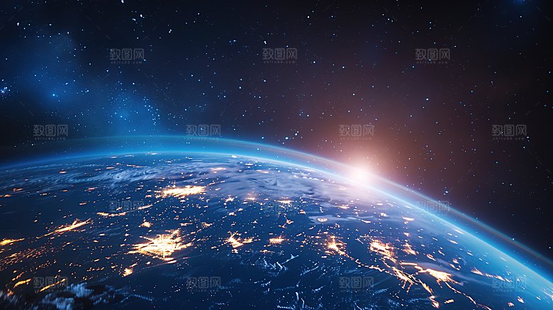 宇宙中的地球背景