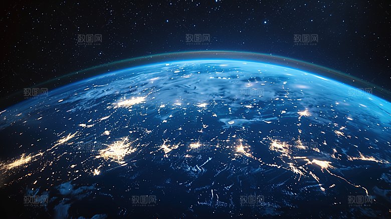 宇宙中的地球背景