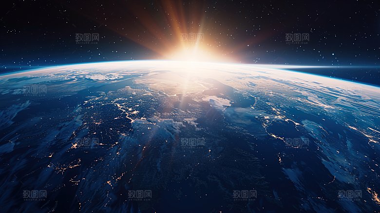 宇宙中的地球背景