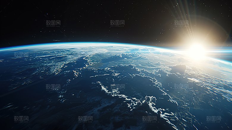 宇宙中的地球背景