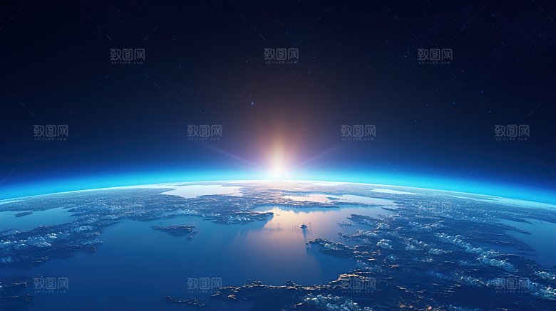 宇宙中的地球背景