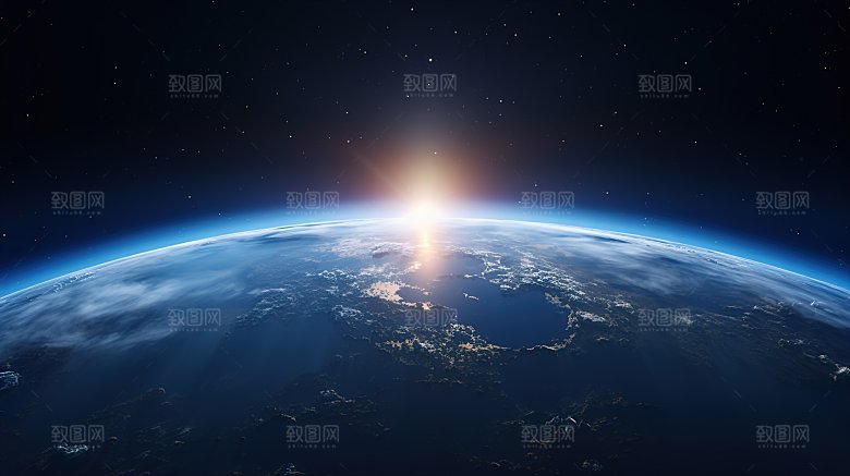 宇宙中的地球背景