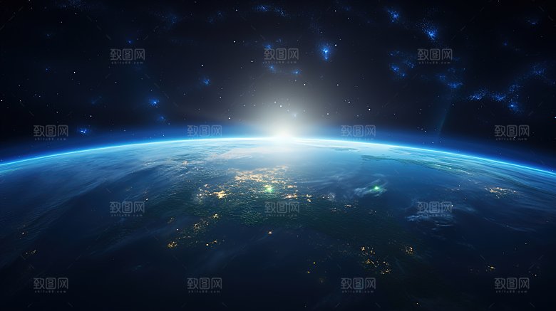 宇宙中的地球背景