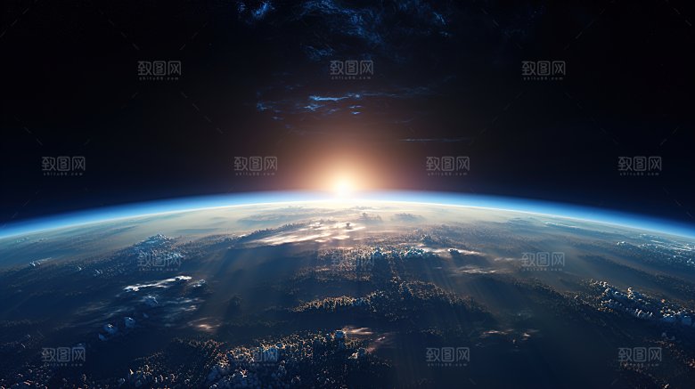 宇宙中的地球背景