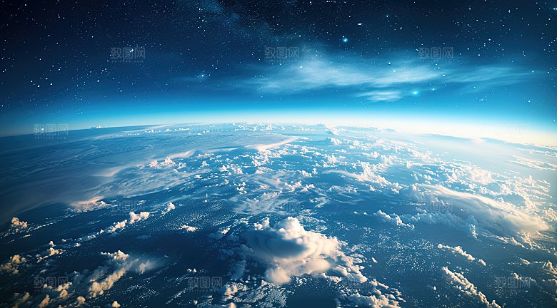 宇宙中的地球背景