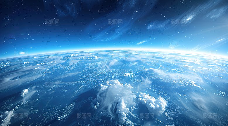 宇宙中的地球背景