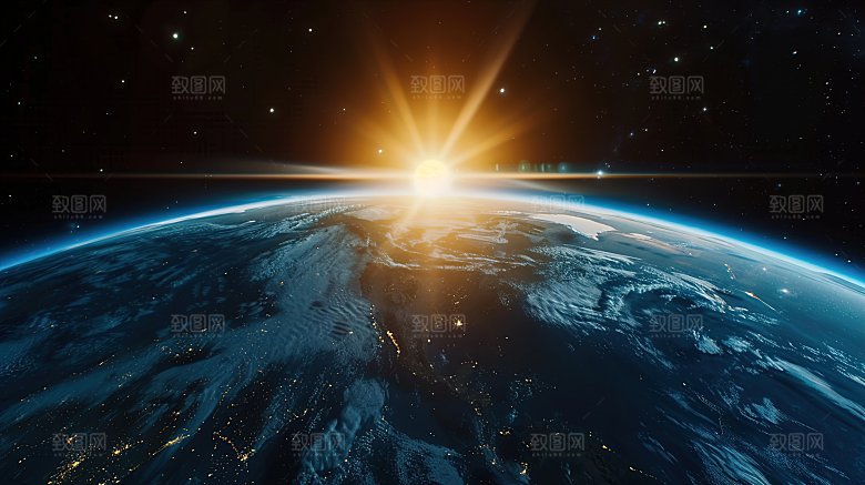 宇宙中的地球背景