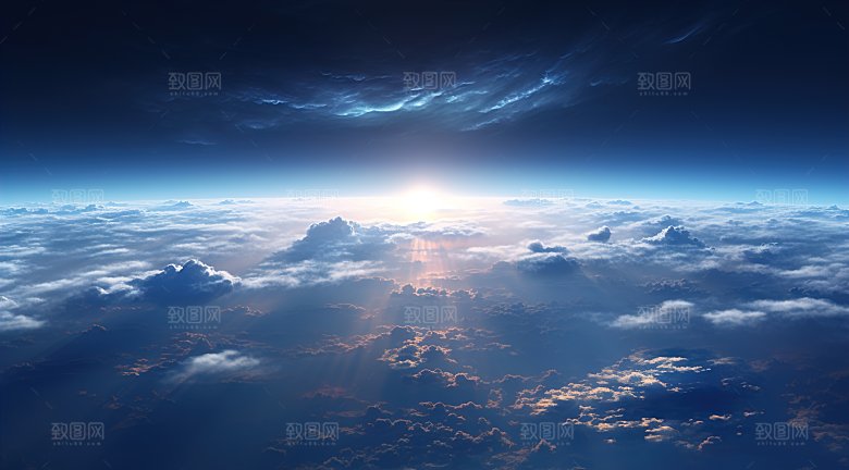 宇宙中的地球背景
