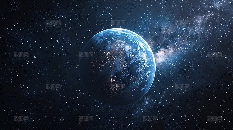 宇宙中的地球背景