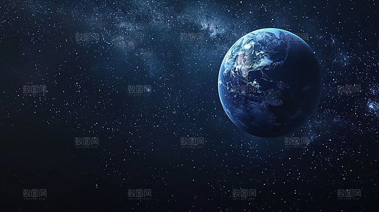 宇宙中的地球背景