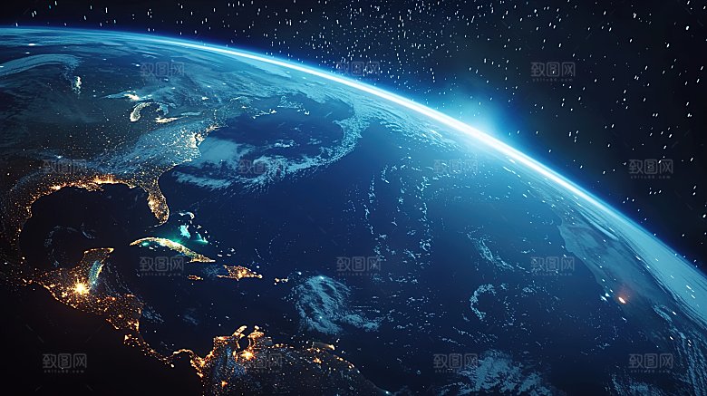 宇宙中的地球背景