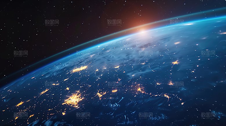 宇宙中的地球背景