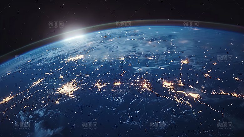 宇宙中的地球背景