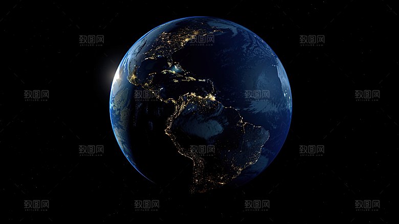宇宙中的地球背景