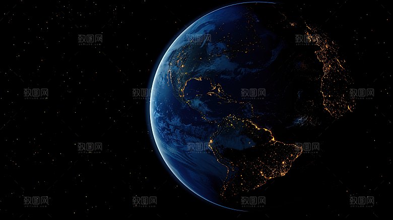 宇宙中的地球背景