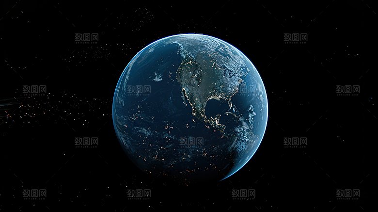 宇宙中的地球背景