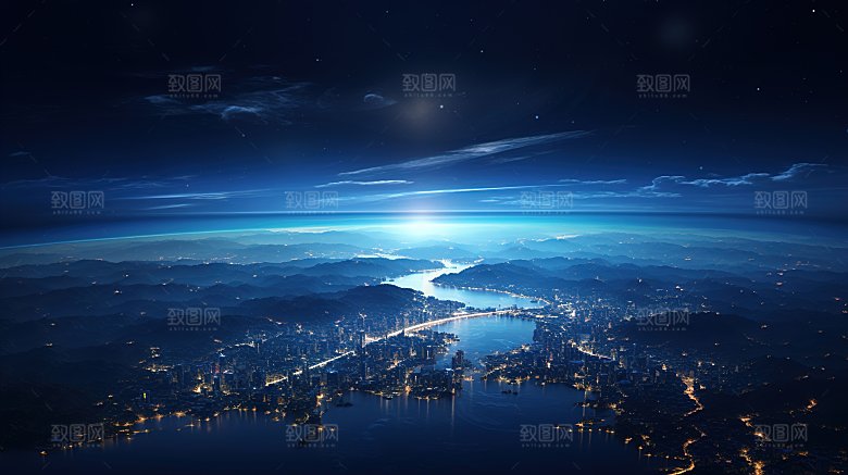 宇宙中的地球背景