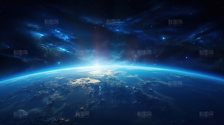 宇宙中的地球背景