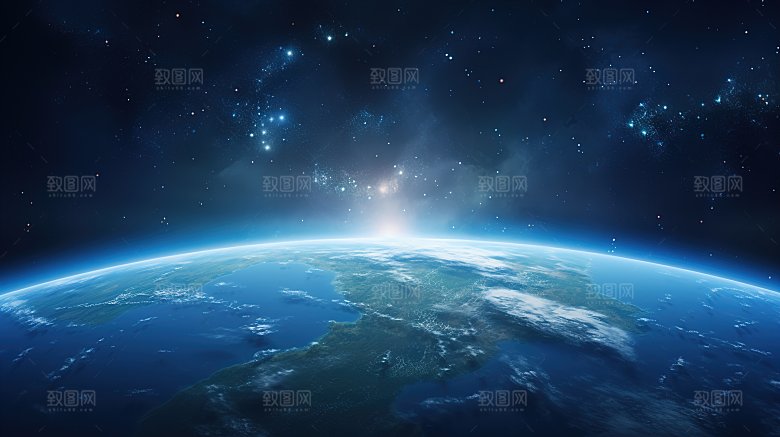 宇宙中的地球背景