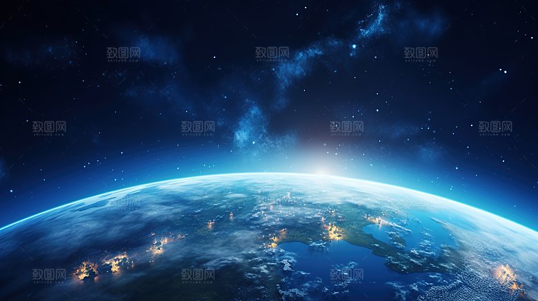宇宙中的地球背景
