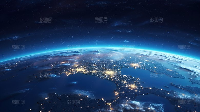 宇宙中的地球背景