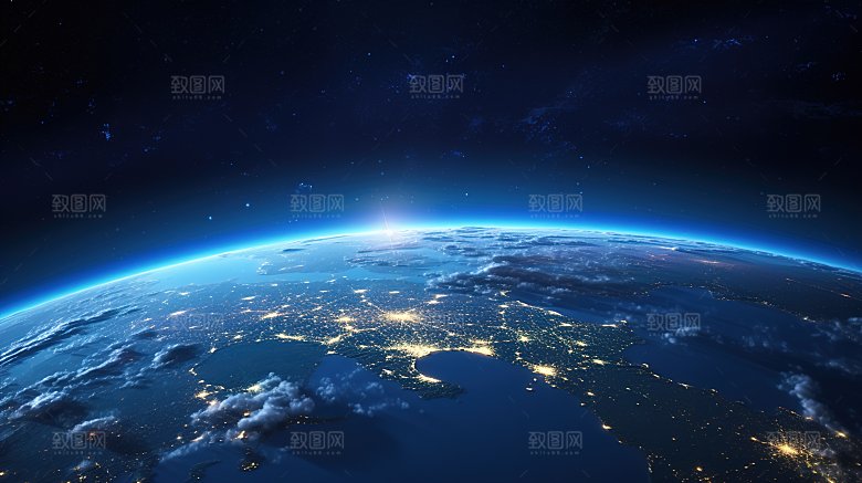宇宙中的地球背景