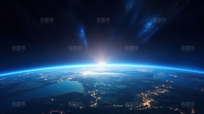 宇宙中的地球背景