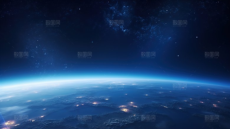 宇宙中的地球背景