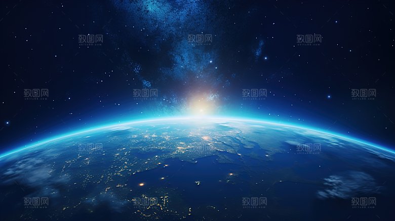宇宙中的地球背景