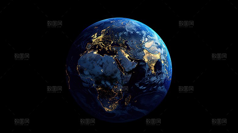 宇宙中的地球背景