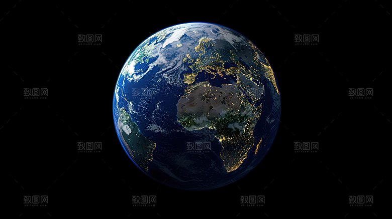 宇宙中的地球背景