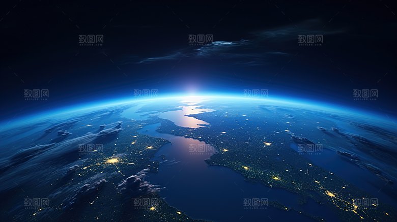 宇宙中的地球背景